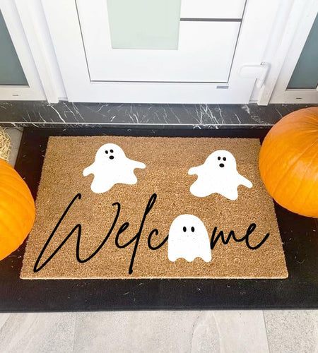 Yhliua Large Halloween Door Mat Stencil Ghost Template Reusable Craft Art