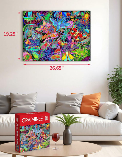 Load image into Gallery viewer, Graphinee 1000pcs Insects Garden Jigsaw Puzzle Colorful Family Game
