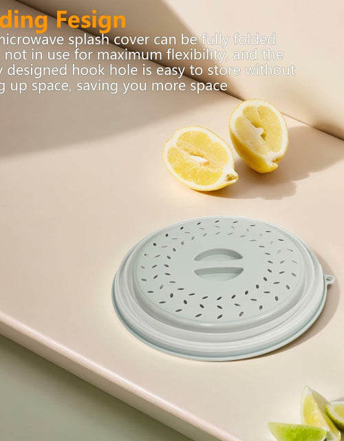 Load image into Gallery viewer, ICEICE Microwave Splatter Cover BPA-Free Vented Lid with Gloves Grey 1Pc
