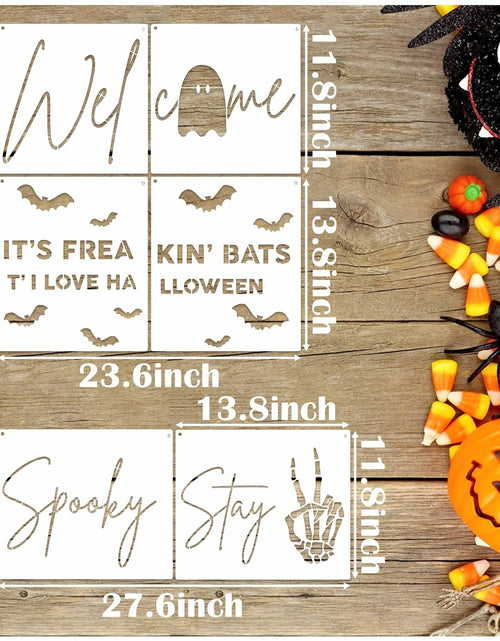 Load image into Gallery viewer, Yhliua Large Halloween Door Mat Stencil Ghost Template Reusable Craft Art
