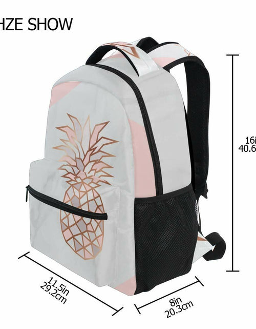 Load image into Gallery viewer, ALAZA Pineapple Marble Large Backpack Laptop School Bag Polyester
