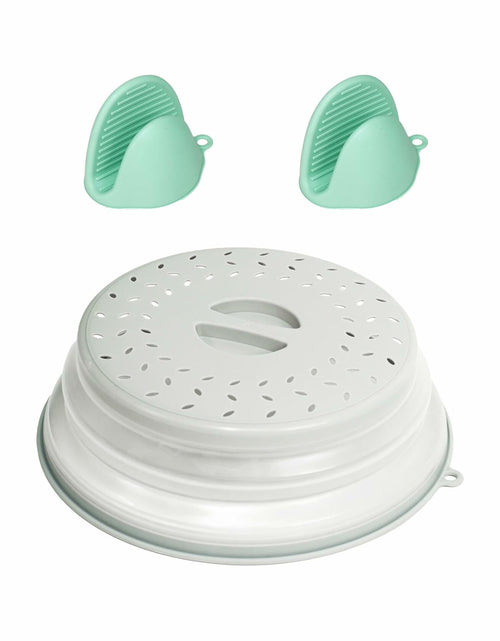 Load image into Gallery viewer, ICEICE Microwave Splatter Cover BPA-Free Vented Lid with Gloves Grey 1Pc
