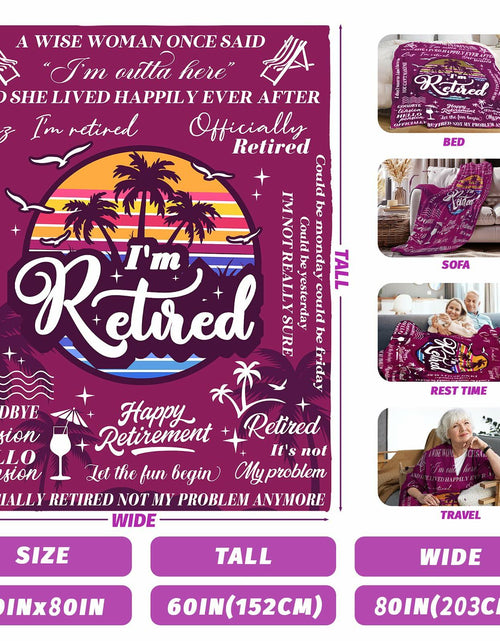 Load image into Gallery viewer, HEIFAM Retirement Blanket 60x80 for Women Nurse Friend 2025
