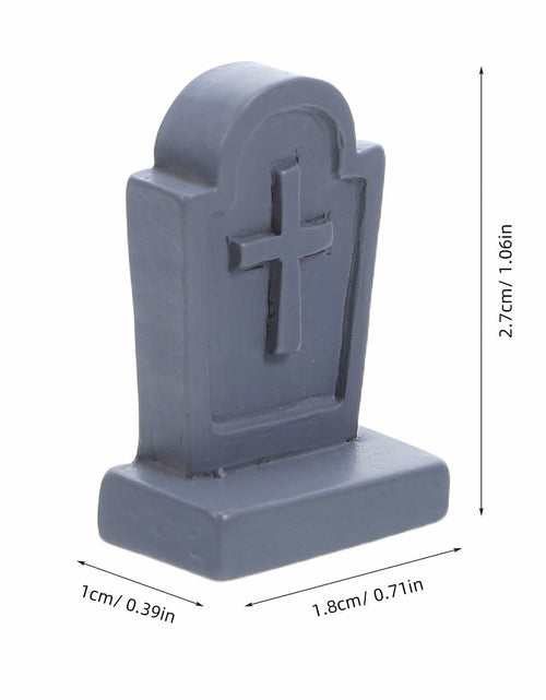 Load image into Gallery viewer, BESTOYARD Halloween Mini Tombstone Decorations 20Pcs Gray Resin 1.06x0.70x0.39in
