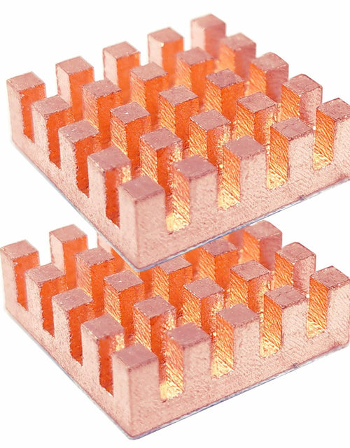 Load image into Gallery viewer, Haojiaho Pure Copper HeatSink 0.59x0.59x0.24in Adhesive Tape 2PCS Copper
