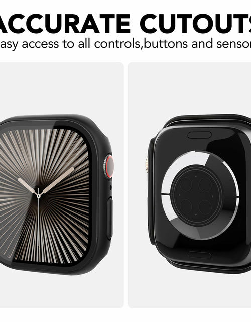 Load image into Gallery viewer, SPGUARD Apple Watch Series 11/10 46mm Hard Case 2 Pack Black + Glass
