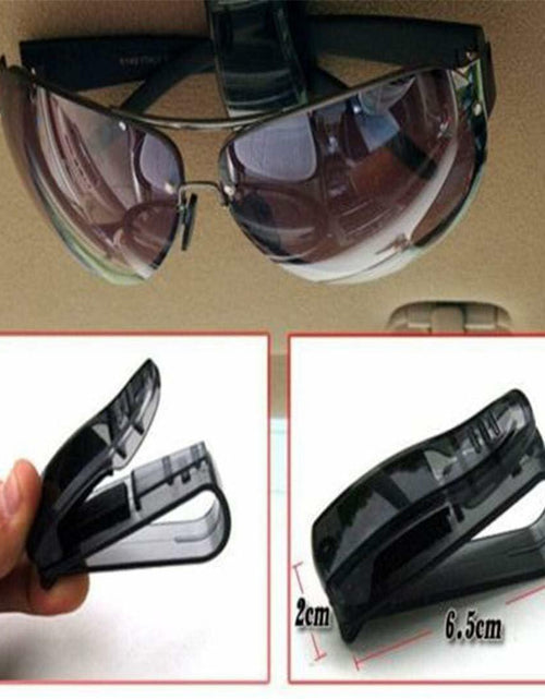Load image into Gallery viewer, Black Glasses Holder Car Sun Visor Sunglasses Mount Ticket Card Clip 4 Pcs

