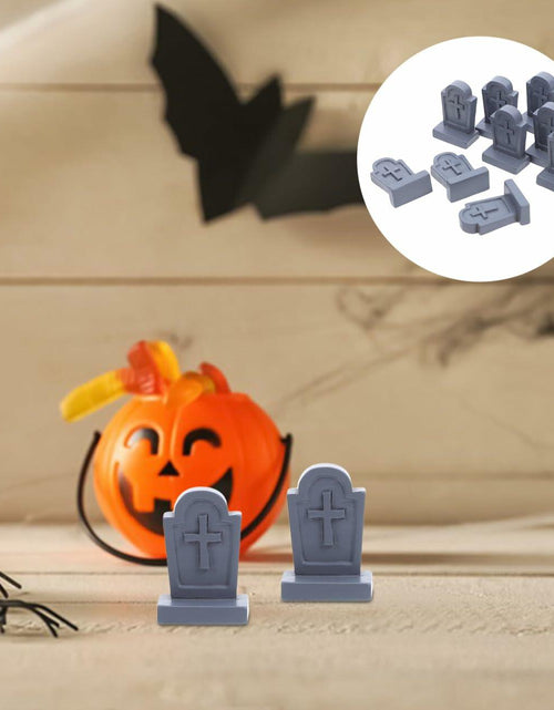 Load image into Gallery viewer, BESTOYARD Halloween Mini Tombstone Decorations 20Pcs Gray Resin 1.06x0.70x0.39in

