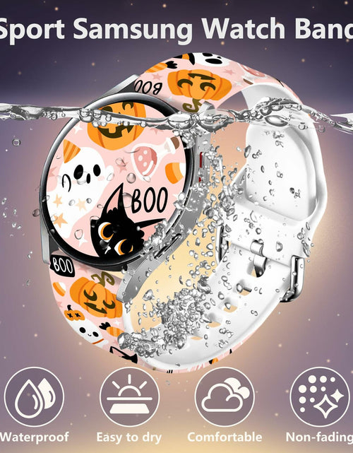 Load image into Gallery viewer, Vieeki Halloween Pumpkin Silicone Watch Band Samsung Galaxy 40-46mm Pink 20mm
