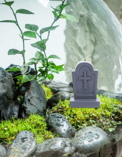 Load image into Gallery viewer, BESTOYARD Halloween Mini Tombstone Decorations 20Pcs Gray Resin 1.06x0.70x0.39in
