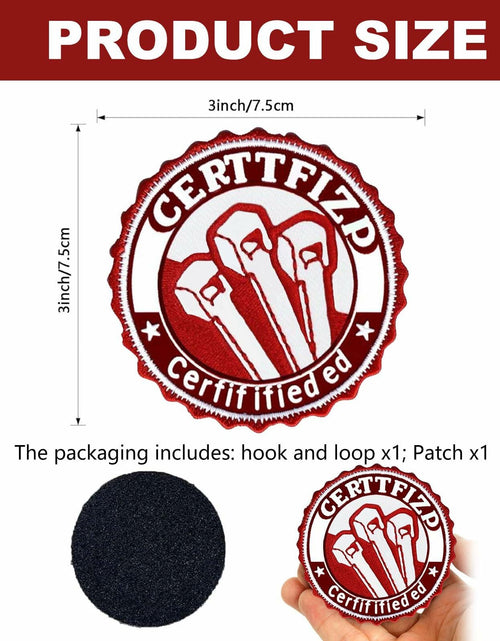 Load image into Gallery viewer, ALYRMEI Zip Tie Certified Embroidered Morale Patch for Backpacks Blue
