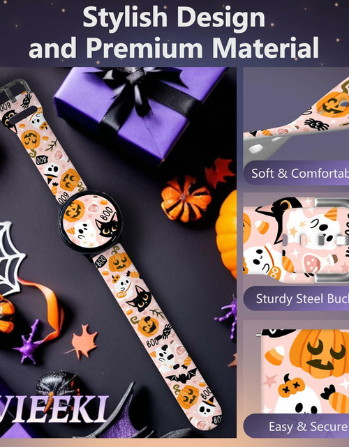 Load image into Gallery viewer, Vieeki Halloween Pumpkin Silicone Watch Band Samsung Galaxy 40-46mm Pink 20mm
