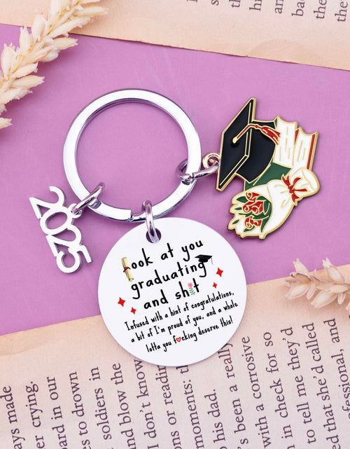 Load image into Gallery viewer, QUIHUD Graduation Gifts Class of 2025 College Masters Metal White
