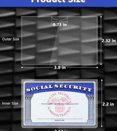 Glsgsb 6 Pack Social Security Card Protectors 24 Mil Clear Waterproof