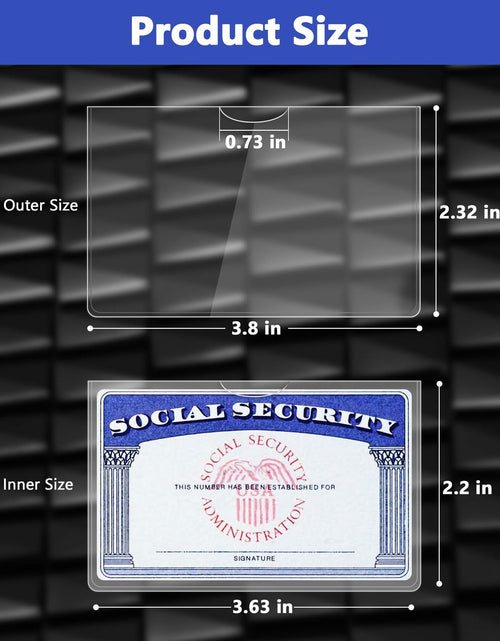 Load image into Gallery viewer, Glsgsb 6 Pack Social Security Card Protectors 24 Mil Clear Waterproof
