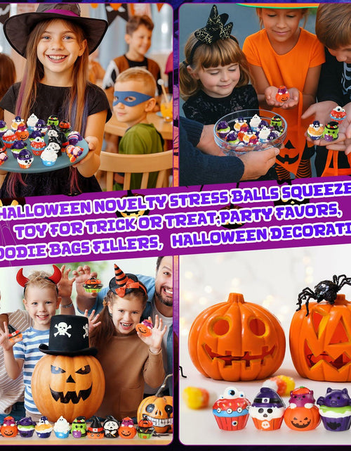 Load image into Gallery viewer, Halloscume Halloween Squeeze Toys 48 Pack Soft Slow Rising Ghost PU
