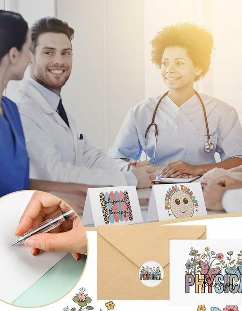 Load image into Gallery viewer, Motiskyy 50Sets Christmas Physical Therapy Thank You Cards w/ Envelopes Stickers
