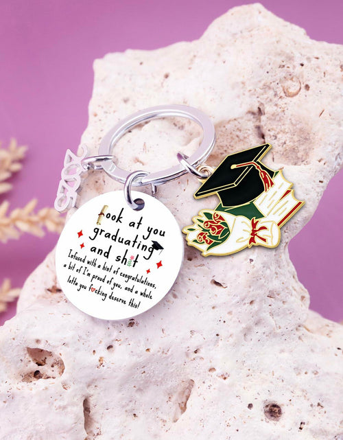 Load image into Gallery viewer, QUIHUD Graduation Gifts Class of 2025 College Masters Metal White
