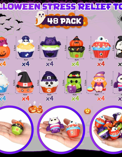Load image into Gallery viewer, Halloscume Halloween Squeeze Toys 48 Pack Soft Slow Rising Ghost PU
