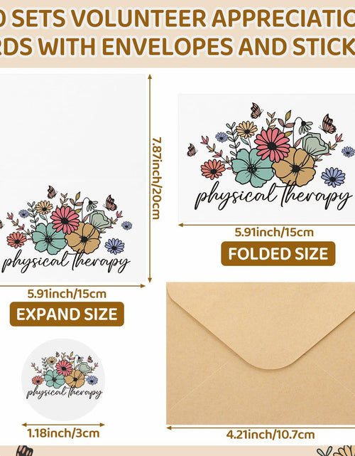Load image into Gallery viewer, Motiskyy 50Sets Christmas Physical Therapy Thank You Cards w/ Envelopes Stickers

