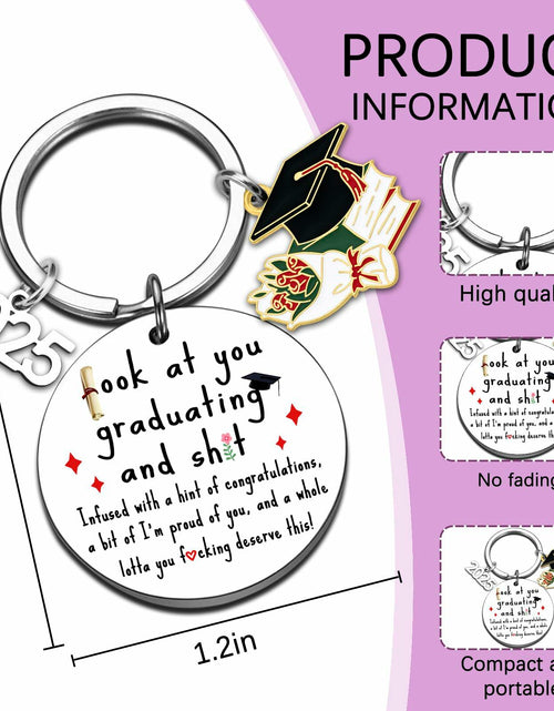 Load image into Gallery viewer, QUIHUD Graduation Gifts Class of 2025 College Masters Metal White
