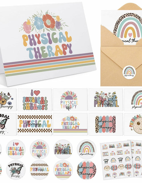 Load image into Gallery viewer, Motiskyy 50Sets Christmas Physical Therapy Thank You Cards w/ Envelopes Stickers
