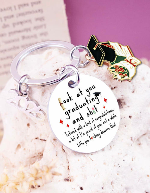 Load image into Gallery viewer, QUIHUD Graduation Gifts Class of 2025 College Masters Metal White
