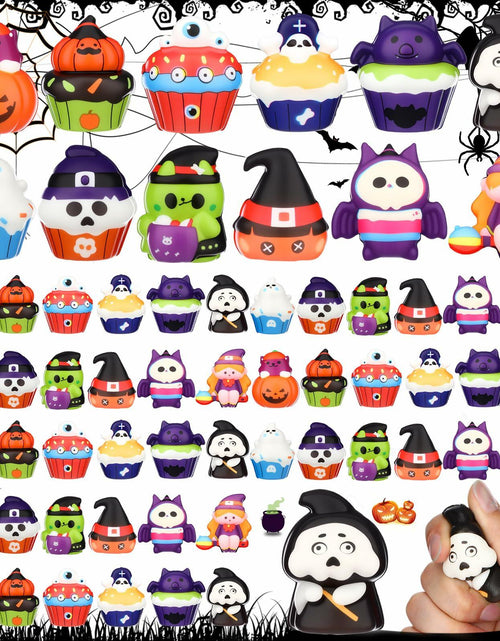 Load image into Gallery viewer, Halloscume Halloween Squeeze Toys 48 Pack Soft Slow Rising Ghost PU
