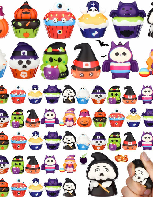 Load image into Gallery viewer, Halloscume Halloween Squeeze Toys 48 Pack Soft Slow Rising Ghost PU

