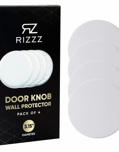 Load image into Gallery viewer, RIZZZ Door Stoppers for Wall 4 Pack 3.15" White Silicone Bumpers
