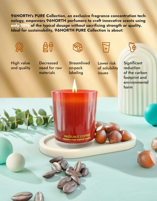 Load image into Gallery viewer, 96NORTH Pure Hazelnut Coffee Soy Wax Candle 1-Wick Red Small-Medium

