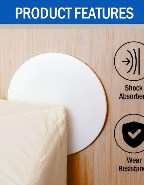 Load image into Gallery viewer, RIZZZ Door Stoppers for Wall 4 Pack 3.15" White Silicone Bumpers
