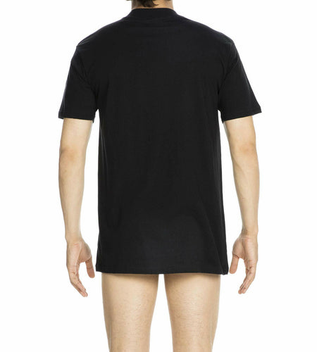 HOM Harro Black Crew Neck T Shirt Black Size M