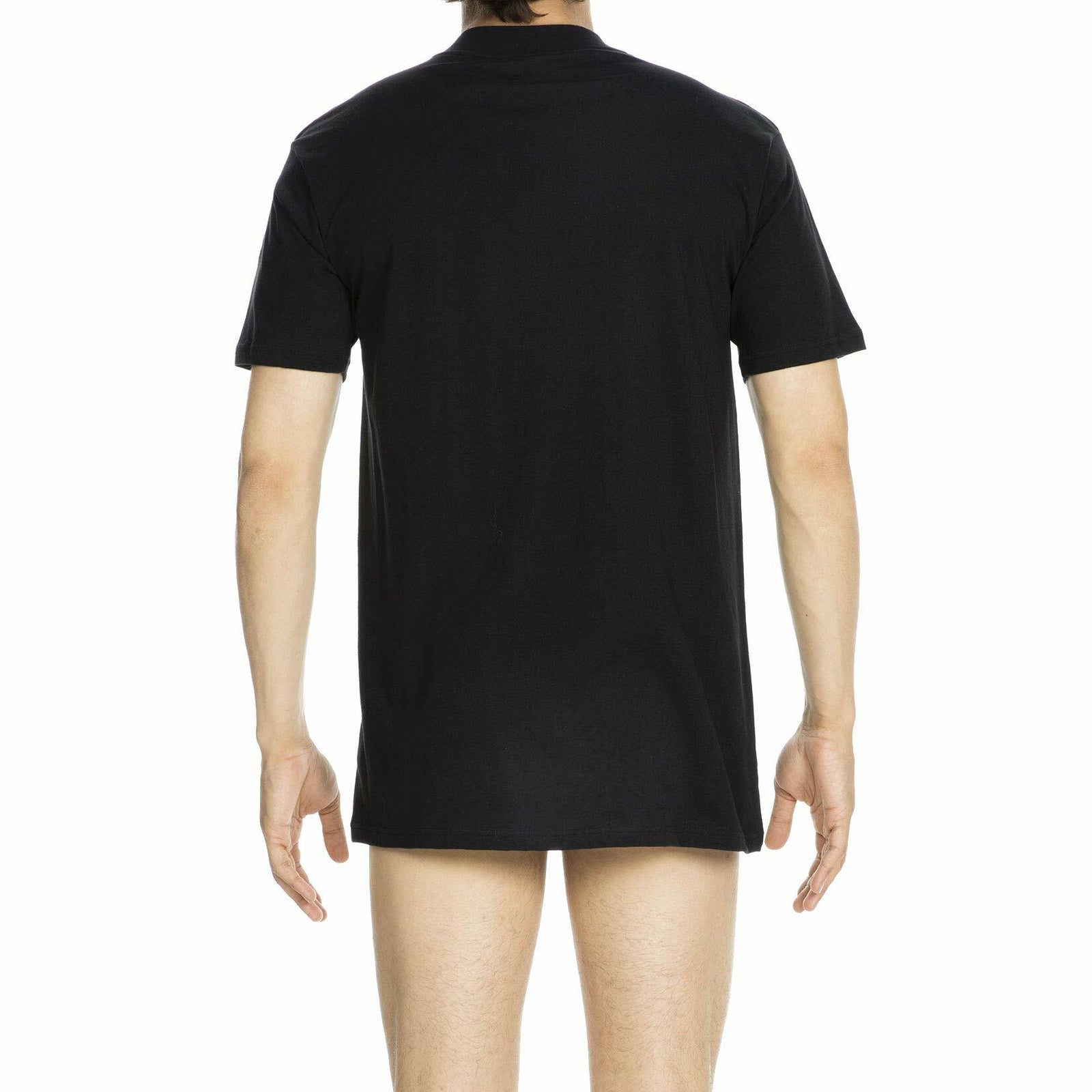 HOM Harro Black Crew Neck T Shirt Black Size M