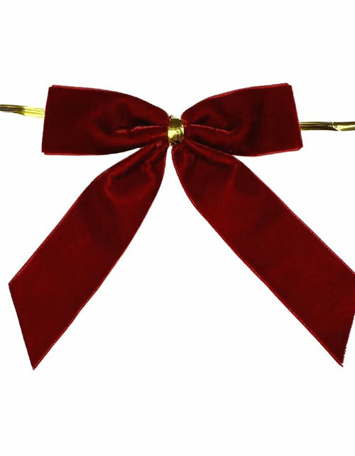 Load image into Gallery viewer, HSXJJ 12 Pcs Small Khaki Velvet Christmas Tree Bows Ornaments 3.5x3.5 Inch

