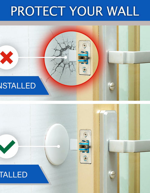 Load image into Gallery viewer, RIZZZ Door Stoppers for Wall 4 Pack 3.15" White Silicone Bumpers
