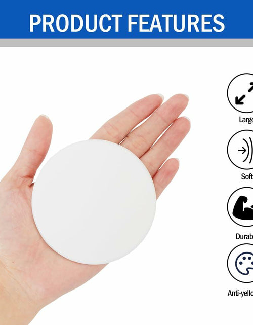 Load image into Gallery viewer, RIZZZ Door Stoppers for Wall 4 Pack 3.15" White Silicone Bumpers
