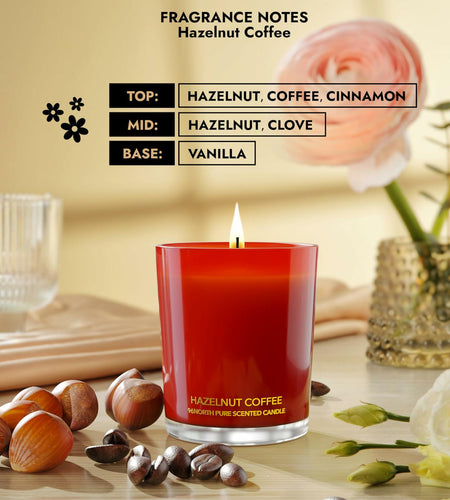 96NORTH Pure Hazelnut Coffee Soy Wax Candle 1-Wick Red Small-Medium