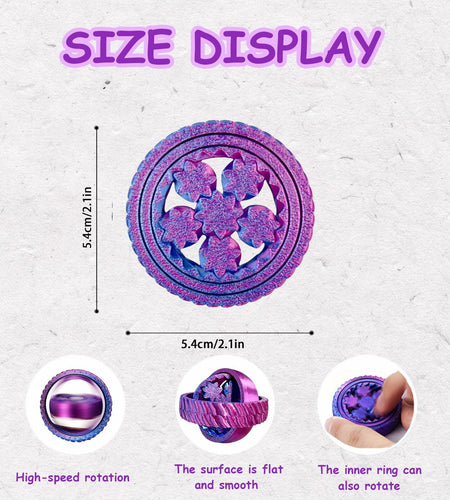 MAVLENT 3D Printed Toy Fidget Spinner 4PCS Multicolor Stress Relief Bulk