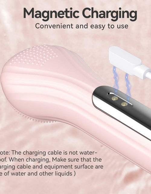 Load image into Gallery viewer, ZEXIYP Silicone Face Scrubber Electric Waterproof Brush 5 Strength Pink

