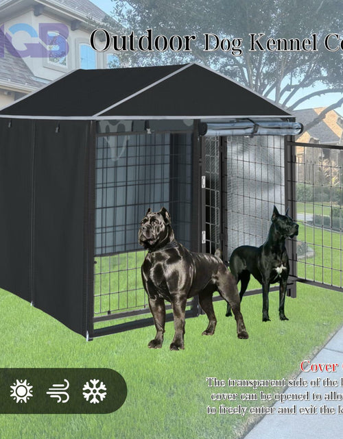 Load image into Gallery viewer, NGB Outdoor Dog Kennel Cover 4x4x4.5ft 600D Waterproof Windproof Black
