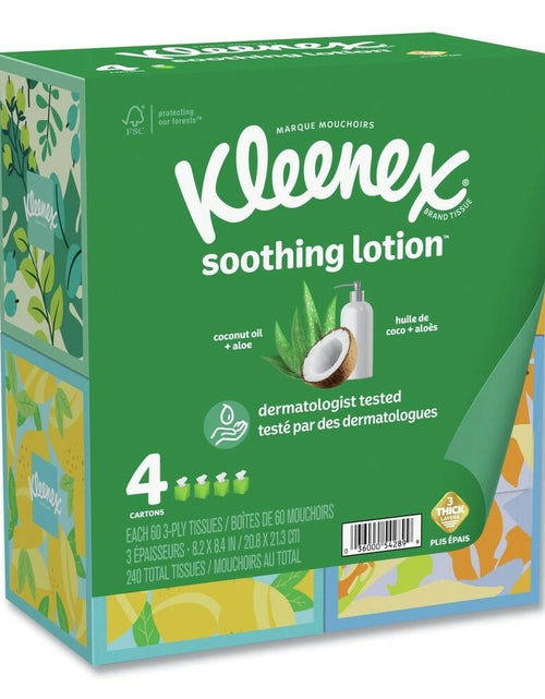 Load image into Gallery viewer, Kleenex 3-Ply Lotion Facial Tissue White 8 Count 54289
