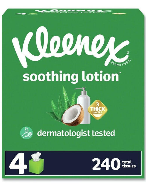 Load image into Gallery viewer, Kleenex 3-Ply Lotion Facial Tissue White 8 Count 54289
