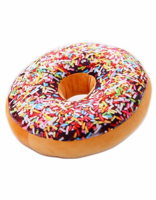 Load image into Gallery viewer, Bettli Chocolate Donut Photoreal Print Throw Pillow Cushion Plush Toy 1 Count
