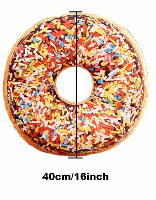 Load image into Gallery viewer, Bettli Chocolate Donut Photoreal Print Throw Pillow Cushion Plush Toy 1 Count
