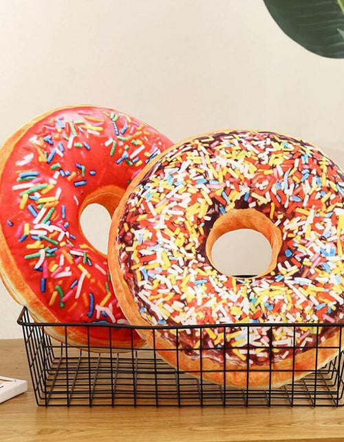 Load image into Gallery viewer, Bettli Chocolate Donut Photoreal Print Throw Pillow Cushion Plush Toy 1 Count
