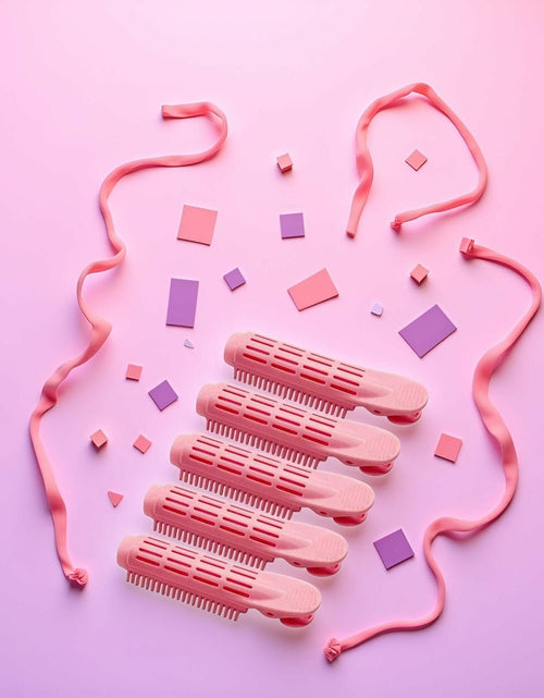 Load image into Gallery viewer, Galepromot 5Pcs Pink Volumizing Hair Root Clips Self-Grip Curlers DIY Styling
