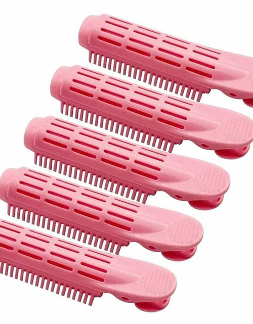 Load image into Gallery viewer, Galepromot 5Pcs Pink Volumizing Hair Root Clips Self-Grip Curlers DIY Styling
