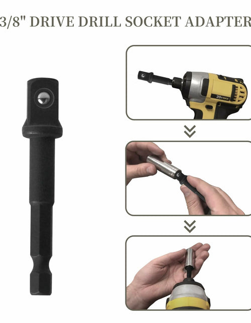 Load image into Gallery viewer, Rawolp 3-Piece Socket Adapter Set 1/4", 3/8", 1/2" Drive

