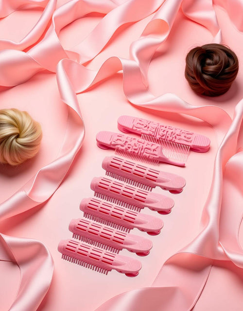 Load image into Gallery viewer, Galepromot 5Pcs Pink Volumizing Hair Root Clips Self-Grip Curlers DIY Styling
